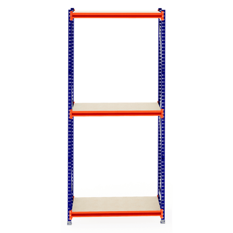 RackZone Longspan Shelving 800mm with laminated timber shelves, starter unit.