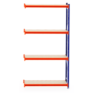 RackZone Longspan Shelving 400mm depth, laminated timber extender.