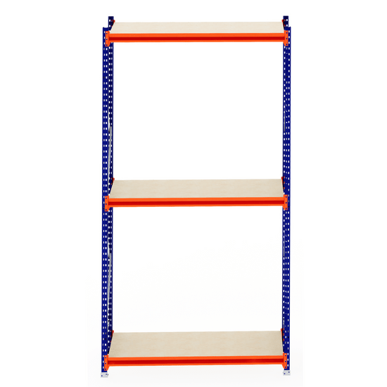 RackZone Longspan Shelving 600mm Depth Laminated Timber, Starter, front view.