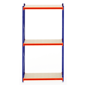 RackZone Longspan Shelving 600mm Depth Laminated Timber, Starter, front view.