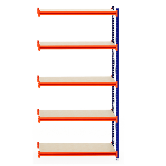 RackZone Longspan Shelving Extender, 600mm deep with timber shelves.