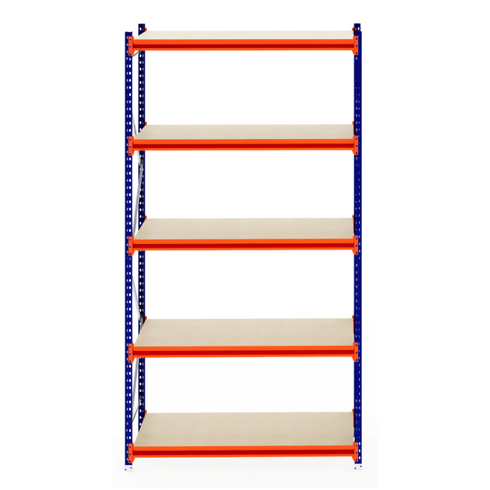 RackZone Longspan Shelving 800mm with laminated timber, starter unit.
