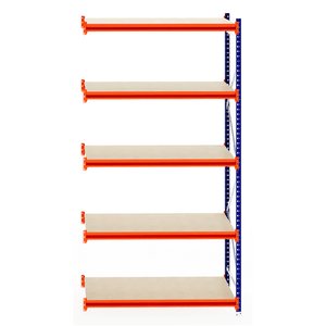 RackZone Longspan Shelving 800mm Depth Laminated Timber - Extender shown.