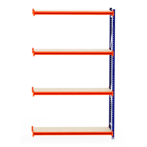 RackZone Longspan Shelving 400mm, Laminated Timber Extender, metal frame.
