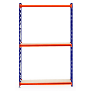 RackZone Longspan Shelving 600mm Depth with timber shelves, starter unit.