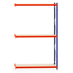RackZone Longspan Shelving 600mm with laminated timber, Extender model.