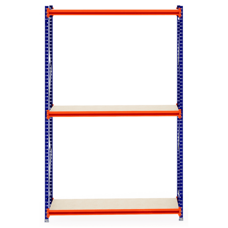 RackZone Longspan Shelving 800mm Deep Laminated Timber Starter Unit.