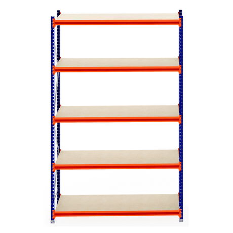 RackZone Longspan Shelving 800mm with laminated timber shelves, starter unit.