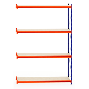 RackZone Longspan Shelving 600mm Laminated Timber, Extender, side view.