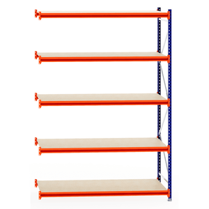 RackZone Longspan Shelving Extender, 800mm deep, laminated timber shelves.