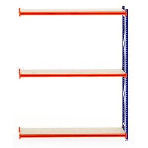 RackZone Longspan Shelving Extender with laminated timber shelves, 600mm depth.