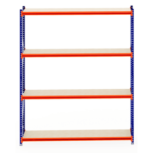 RackZone Longspan Shelving 600mm, laminated timber, starter unit, empty.