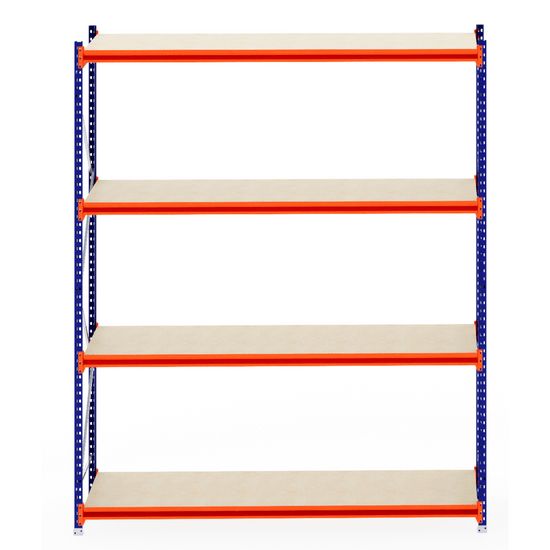 RackZone Longspan 800mm Shelving, laminated timber, starter unit.