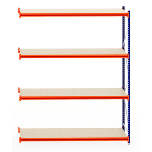 RackZone Longspan Shelving Extender, 800mm, laminated timber shelves.