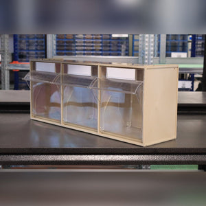 RackZone Storage Tilt Bin Madia 5 (3-tilt), compact and durable for organizing.