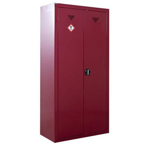RackZone pesticide & agrochemical cabinet with 3 shelves and safety lock.