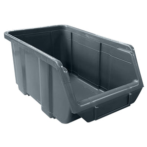 RackZone Storage Part Bins A200 Grey, stackable with open front, pack of 20.