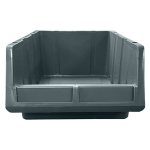 RackZone PA520 grey storage part bins, set of 8, shown front on white.