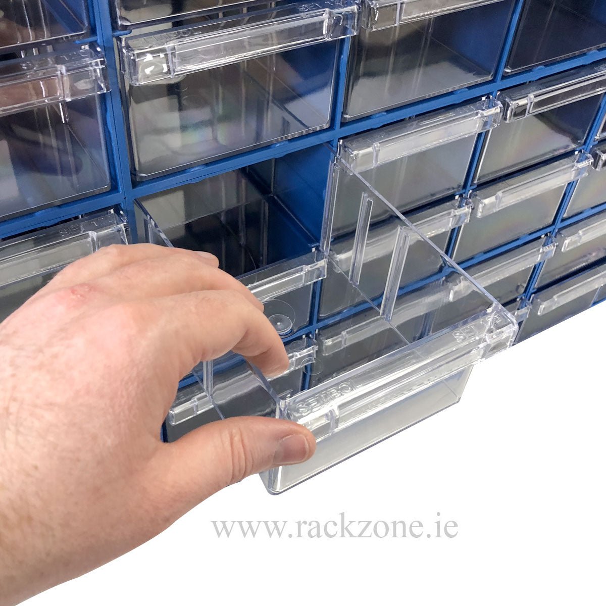 Plastic Drawer 72 Box 204d x 370w x 160h Blue 120-6