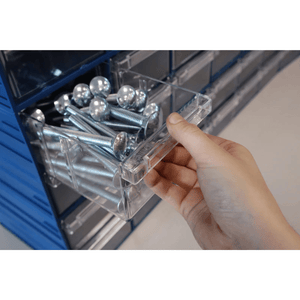 Plastic Drawer 72 Box 204d x 370w x 160h Blue 120-6