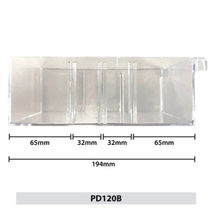 RackZone Plastic Drawer Dividers 200x123x83mm, pack of 10 with three compartments.