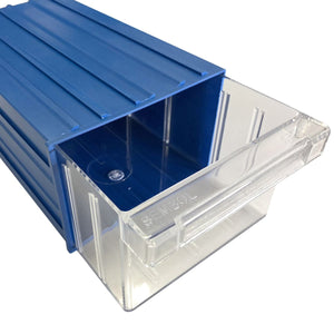 RackZone Plastic Drawer 32 Box, blue, for small parts storage, 230x136x96mm.