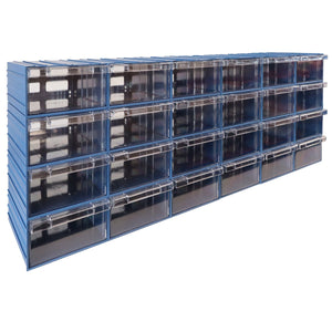 RackZone Plastic Drawer 24 Box in blue, wall mountable storage organizer.
