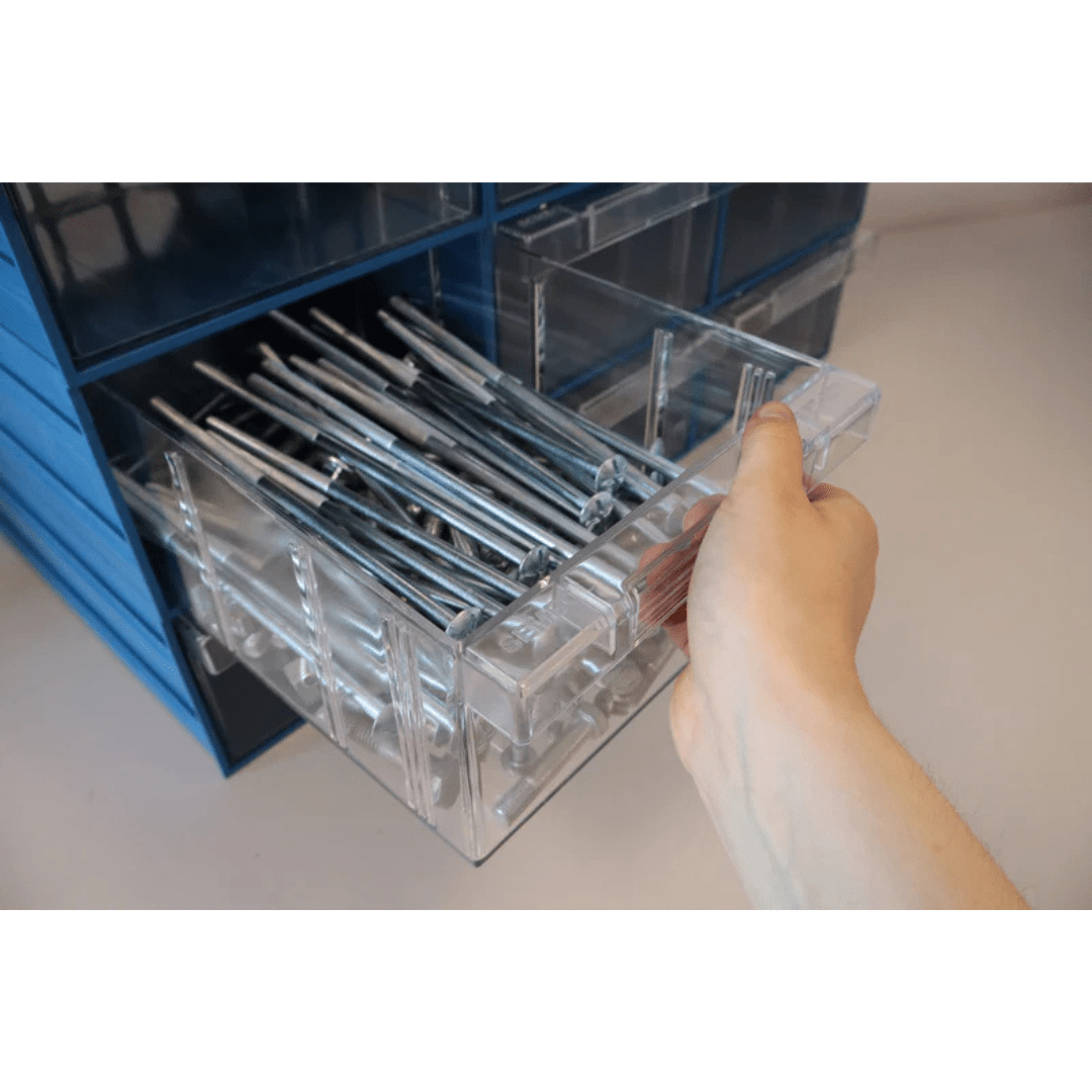 Plastic Drawer 18 Box 302d x 210w x 124h Blue 501
