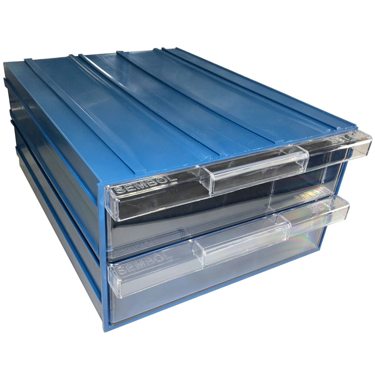 RackZone Plastic Drawer [24 Box] Blue, 303d x 260w x 113h, for small parts.