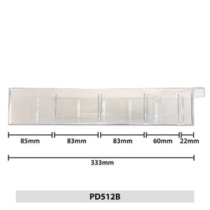 RackZone Plastic Drawer Dividers for PD512, pack of 10, 333mm.