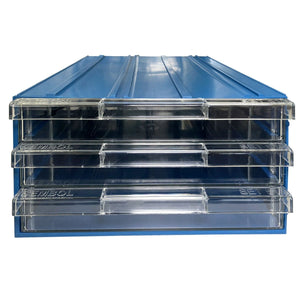 RackZone Plastic Drawer 36 Box, Blue, 340x260x150mm, for small parts storage.