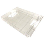 RackZone Plastic Drawer Dividers 340d x 260w x 150h, Pack of 10, angled view.