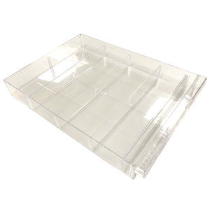 RackZone Plastic Drawer Dividers 340d x 260w x 150h, Pack of 10, angled view.