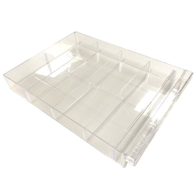 RackZone Plastic Drawer Dividers 340d x 260w x 150h, Pack of 10, angled view.