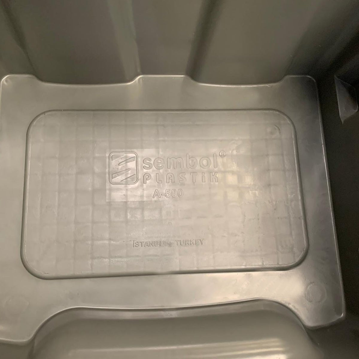 Close-up of RackZone A500 Grey Nestable Picking Bin Lid, Pack of 4.