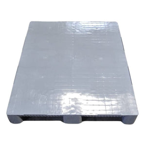 RackZone Heavy Duty Plastic UK Pallet 1200x1000mm, grey, recycled PP grid surface.