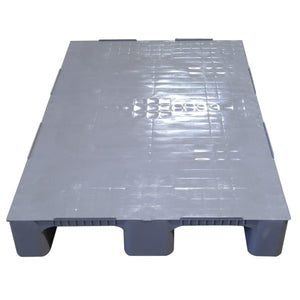 RackZone Heavy Duty Plastic Euro Pallet 1200x800mm - Grey, ideal for storage.