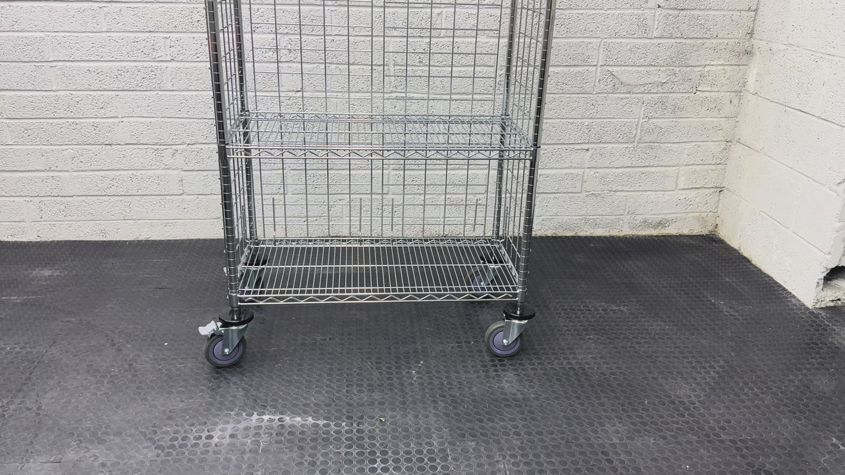 4 Tier Chrome plated Trolley 1600H x 915W x 457D