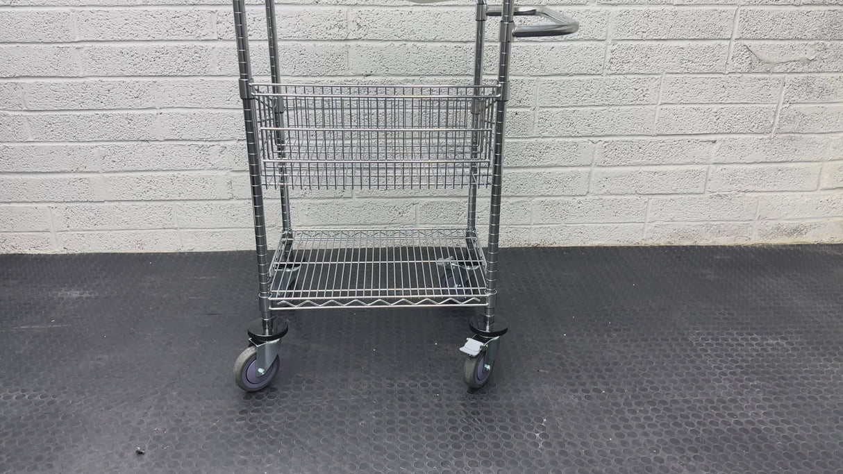 Stainless Steel / Chrome Trolley 860H x 610W x 460D - 3 Tier