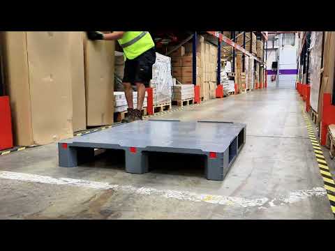 Heavy Duty Plastic UK Pallet 1200mm x 1000mm - Grey