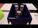 Attached Lid Containers 66L 600d x 400w x 365h Blue