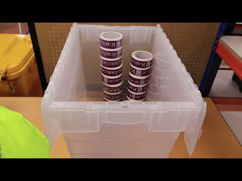 Attached Lid Containers 75L 600d x 400w x 416h Transparent