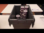Attached Lid Containers 66L 600w x 400d x 365h Grey