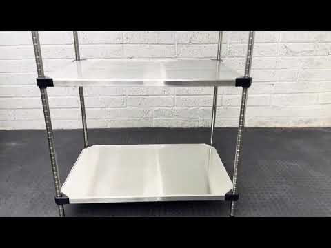 4 Tier Chrome Plated Security Trolley 1600H x 1520W x 610D