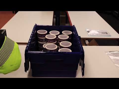 Pallet Deal - 39 Attached Lid Containers 44L 600d x 400w x 250h Blue
