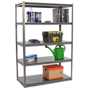 RackZone Rivet Shelving 1830h x 1220w x 610d, 5 level, holds up to 250kg per shelf.