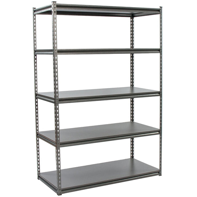 RackZone Rivet Shelving 5 Level, 250kg UDL, ideal garage storage solution.