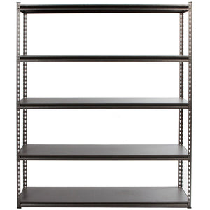 RackZone Rivet Shelving 5-tier, 200kg UDL, timber shelves, 1830x1500x400mm.