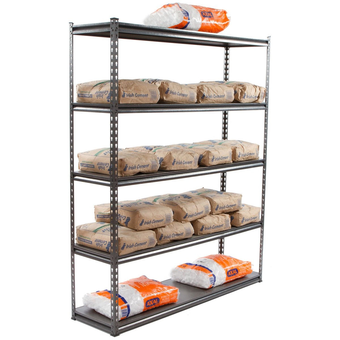 Compressor unit resting on one section of a shelf