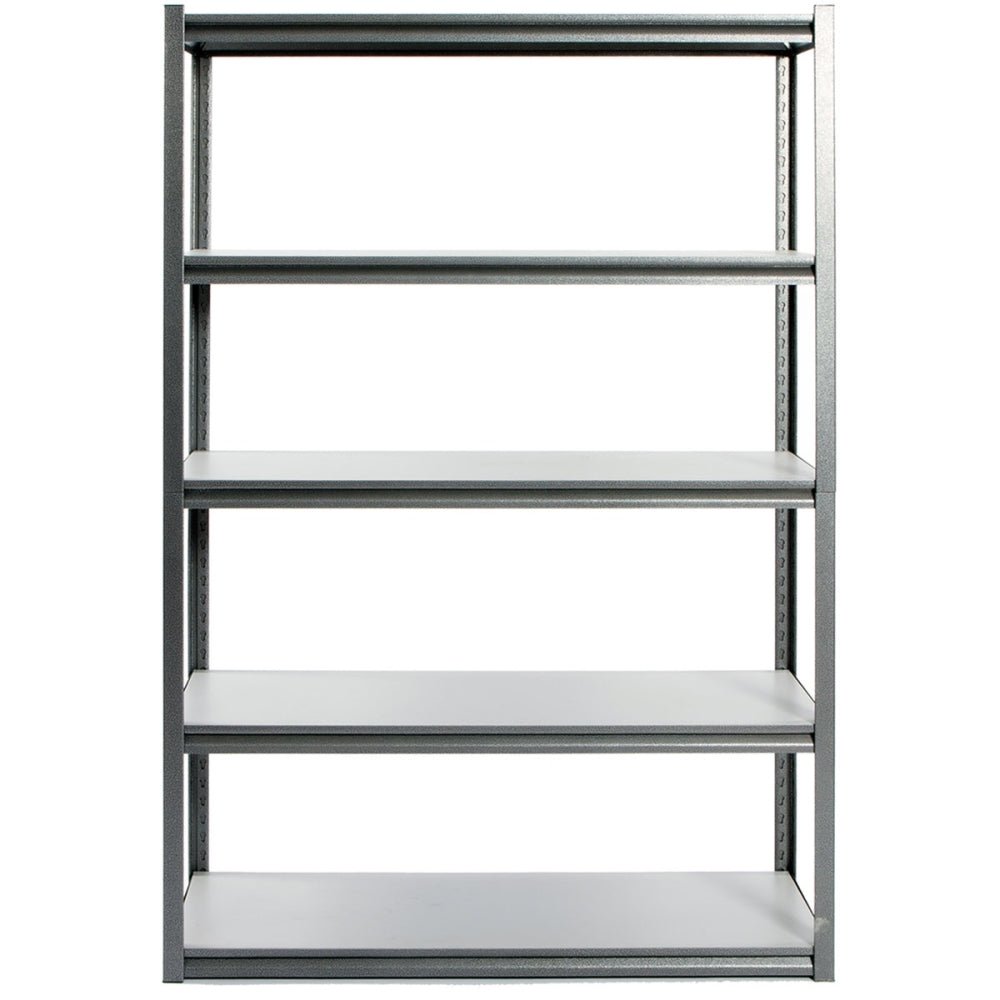 RackZone Rivet 5 Bay Shelving Unit, 5 shelves, 250kg UDL, laminated timber.